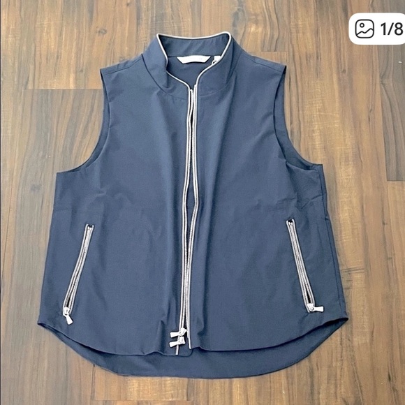New Peter Millar Midnight Blue Vest with Zipper Accents size S - Picture 4 of 12
